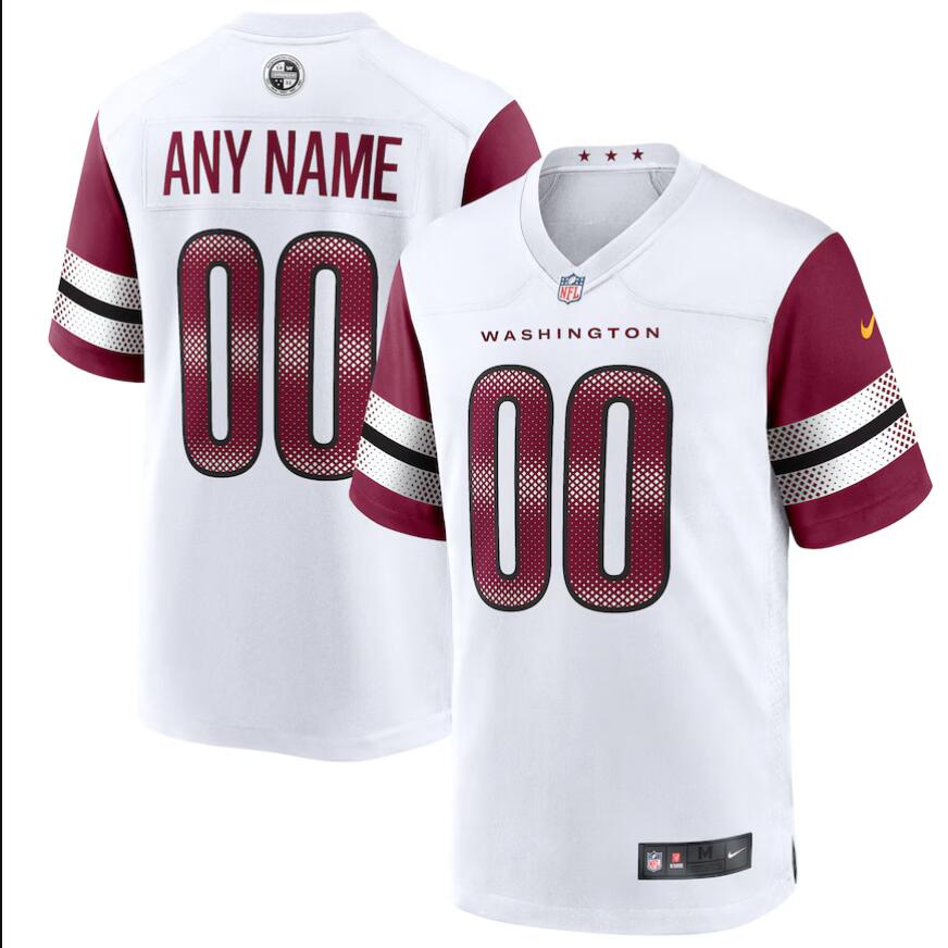 Men 2024 Washington Commanders Nike Game Custom Player white Jersey->customized nfl jersey->Custom Jersey